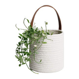 Maxbell Hanging Rope Basket Decorative Baskets for Living Room Decoration White