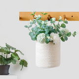 Maxbell Hanging Rope Basket Decorative Baskets for Living Room Decoration White