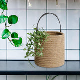Maxbell Hanging Rope Basket Decorative Baskets for Living Room Decoration Yellow