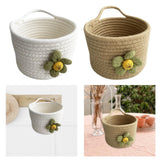 Maxbell Round Basket Flower Arrangement with Handle for Bedroom Party Indoor Outdoor Khaki