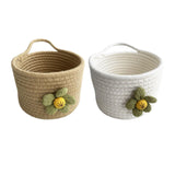 Maxbell Round Basket Flower Arrangement with Handle for Bedroom Party Indoor Outdoor Khaki