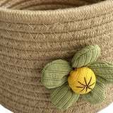 Maxbell Round Basket Flower Arrangement with Handle for Bedroom Party Indoor Outdoor Khaki