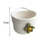 Maxbell Round Basket Flower Arrangement with Handle for Bedroom Party Indoor Outdoor White