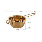 Maxbell Double Boiler Melt Pot 400ml Baking Tools for Baking for Melting Chocolate Gold