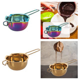 Maxbell Double Boiler Melt Pot 400ml Baking Tools for Baking for Melting Chocolate Gold