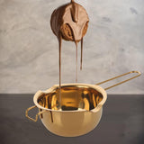 Maxbell Double Boiler Melt Pot 400ml Baking Tools for Baking for Melting Chocolate Gold
