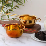 Maxbell Double Boiler Melt Pot 400ml Baking Tools for Baking for Melting Chocolate Gold