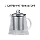 Maxbell Glass Teapot with Strainer Tea Maker Pot Jug for Iced tea Bags Hotel 350ml