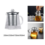Maxbell Glass Teapot with Strainer Tea Maker Pot Jug for Iced tea Bags Hotel 350ml