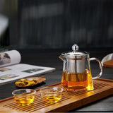 Maxbell Glass Teapot with Strainer Tea Maker Pot Jug for Iced tea Bags Hotel 550ml