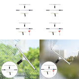 Maxbell Telescopic Rod Window Squeegee Long Handle Scrubber for Shower Door Wall Home Without Accs 1.2m