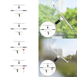Maxbell Telescopic Rod Window Squeegee Long Handle Scrubber for Shower Door Wall Home Without Accs 1.2m