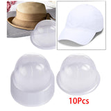 Maxbell 10Pcs Hat Holder Inner Support Clear Dome Shape Display for Home Shop Travel