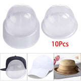 Maxbell 10Pcs Hat Holder Inner Support Clear Dome Shape Display for Home Shop Travel