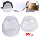 Maxbell 10Pcs Hat Holder Inner Support Clear Dome Shape Display for Home Shop Travel