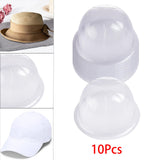 Maxbell 10Pcs Hat Holder Inner Support Clear Dome Shape Display for Home Shop Travel