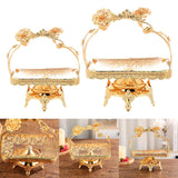Maxbell Serving Tray Iron Dessert Organizer Ornaments for Coffee Capsule bread 26cmx18cmx29cm