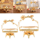 Maxbell Serving Tray Iron Dessert Organizer Ornaments for Coffee Capsule bread 26cmx18cmx29cm