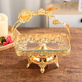 Maxbell Serving Tray Iron Dessert Organizer Ornaments for Coffee Capsule bread 26cmx18cmx29cm