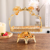 Maxbell Serving Tray Iron Dessert Organizer Ornaments for Coffee Capsule bread 26cmx18cmx29cm