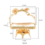 Maxbell Serving Tray Iron Dessert Organizer Ornaments for Coffee Capsule bread 26cmx18cmx29cm
