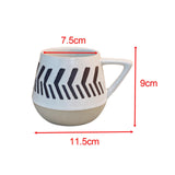 Maxbell 400ml Coffee Cup Drinking Cups Espresso Mug Retro for Yogurt Office Travel arrows