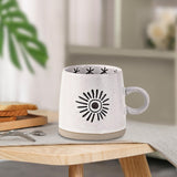 Maxbell 400ml Coffee Cup Drinking Cups Espresso Mug Retro for Yogurt Office Travel star A