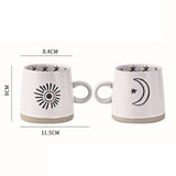 Maxbell 400ml Coffee Cup Drinking Cups Espresso Mug Retro for Yogurt Office Travel star A
