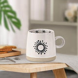 Maxbell 400ml Coffee Cup Drinking Cups Espresso Mug Retro for Yogurt Office Travel star B