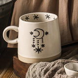 Maxbell 400ml Coffee Cup Drinking Cups Espresso Mug Retro for Yogurt Office Travel star B