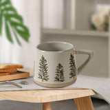Maxbell 400ml Coffee Cup Drinking Cups Espresso Mug Retro for Yogurt Office Travel tree