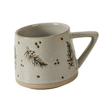 Maxbell 400ml Coffee Cup Drinking Cups Espresso Mug Retro for Yogurt Office Travel Feather