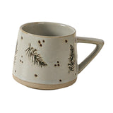 Maxbell 400ml Coffee Cup Drinking Cups Espresso Mug Retro for Yogurt Office Travel Feather