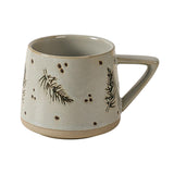 Maxbell 400ml Coffee Cup Drinking Cups Espresso Mug Retro for Yogurt Office Travel Feather
