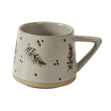 Maxbell 400ml Coffee Cup Drinking Cups Espresso Mug Retro for Yogurt Office Travel Feather