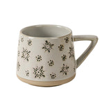 Maxbell 400ml Coffee Cup Drinking Cups Espresso Mug Retro for Yogurt Office Travel snowflake