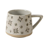 Maxbell 400ml Coffee Cup Drinking Cups Espresso Mug Retro for Yogurt Office Travel snowflake