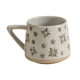 Maxbell 400ml Coffee Cup Drinking Cups Espresso Mug Retro for Yogurt Office Travel snowflake