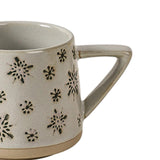 Maxbell 400ml Coffee Cup Drinking Cups Espresso Mug Retro for Yogurt Office Travel snowflake