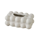 Maxbell Vintage Ceramic Tissue Box Cover Storage Box for Hotel Home Restaurant Egg White