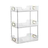 Maxbell Cosmetic Storage Rack Organizer Shelf for Kitchen Home Pantry Countertop Clear