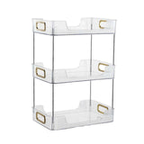 Maxbell Cosmetic Storage Rack Organizer Shelf for Kitchen Home Pantry Countertop Clear