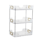 Maxbell Cosmetic Storage Rack Organizer Shelf for Kitchen Home Pantry Countertop Clear