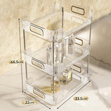 Maxbell Cosmetic Storage Rack Organizer Shelf for Kitchen Home Pantry Countertop Clear