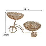 Maxbell Glass Serving Tray Dried Fruit Bowl Holders Decorative for Centerpiece Amber Feather