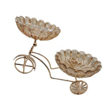 Maxbell Glass Serving Tray Dried Fruit Bowl Holders Decorative for Centerpiece Amber Feather