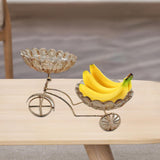 Maxbell Glass Serving Tray Dried Fruit Bowl Holders Decorative for Centerpiece Amber Feather