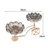 Maxbell Glass Serving Tray Dried Fruit Bowl Holders Decorative for Centerpiece Gray