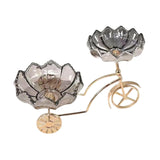 Maxbell Glass Serving Tray Dried Fruit Bowl Holders Decorative for Centerpiece Gray