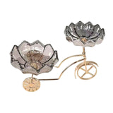 Maxbell Glass Serving Tray Dried Fruit Bowl Holders Decorative for Centerpiece Gray